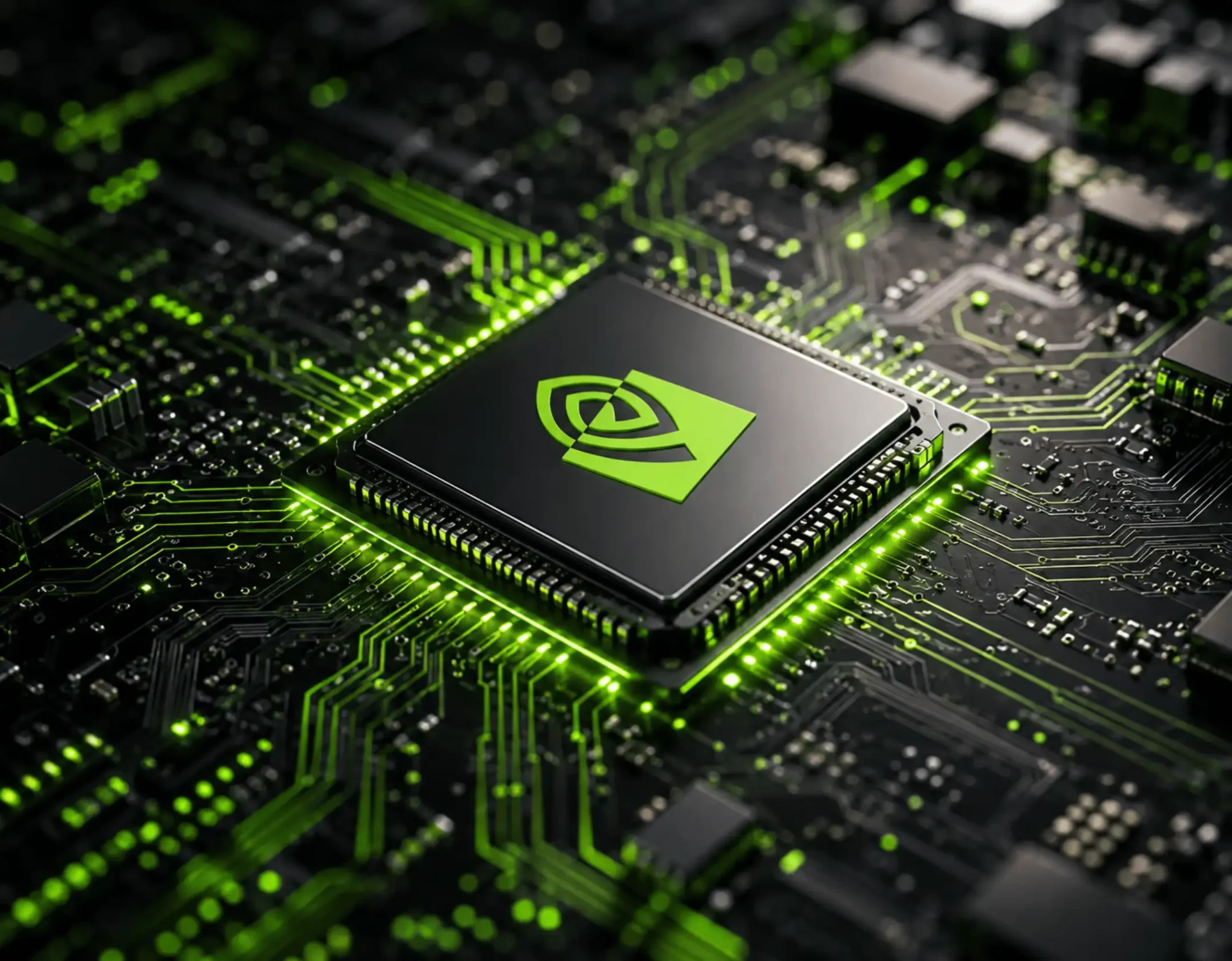 Semiconductor chip representing technology sector developments and financial markets in August 2024