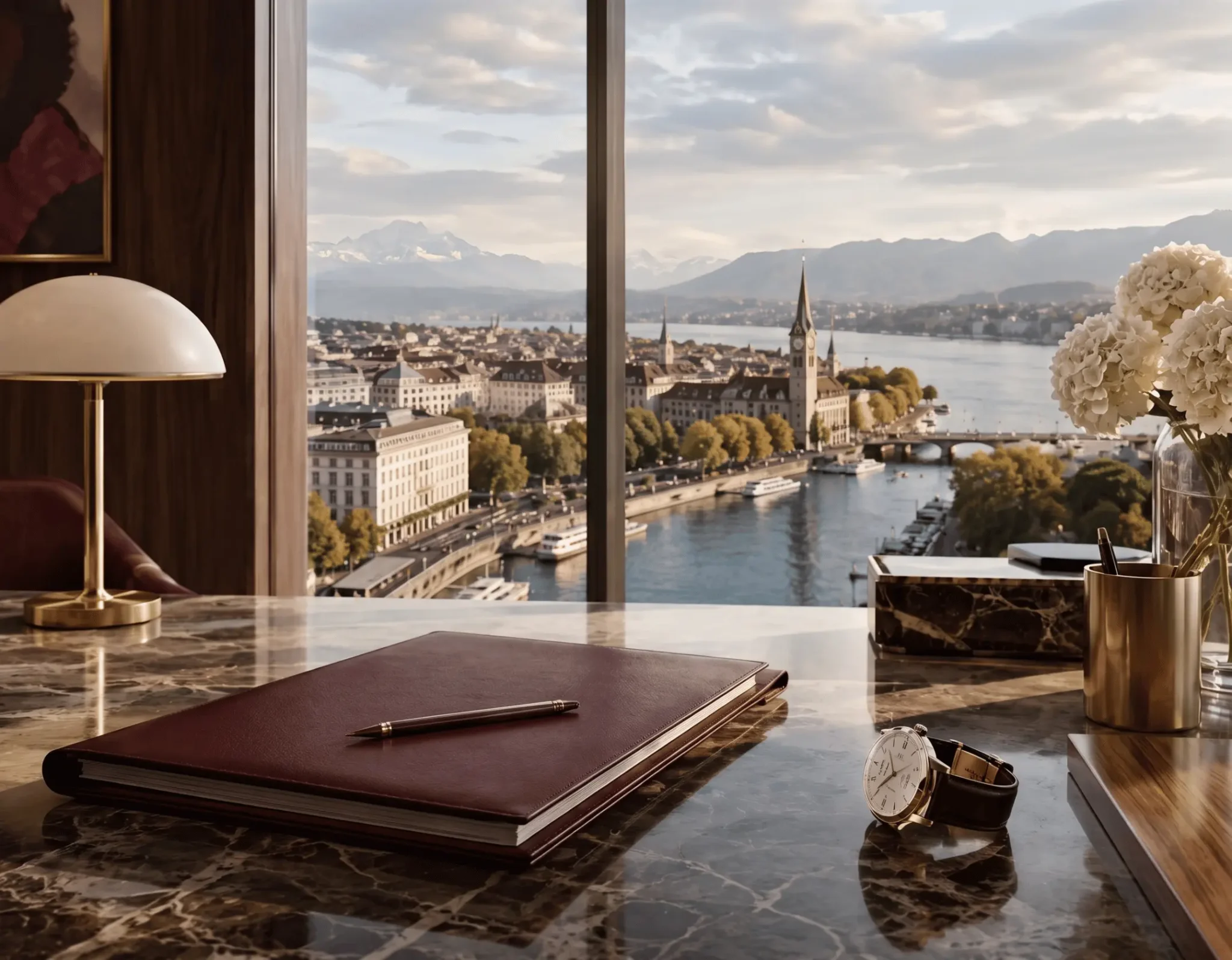 Investment report overlooking Zurich representing financial market developments in June 2025