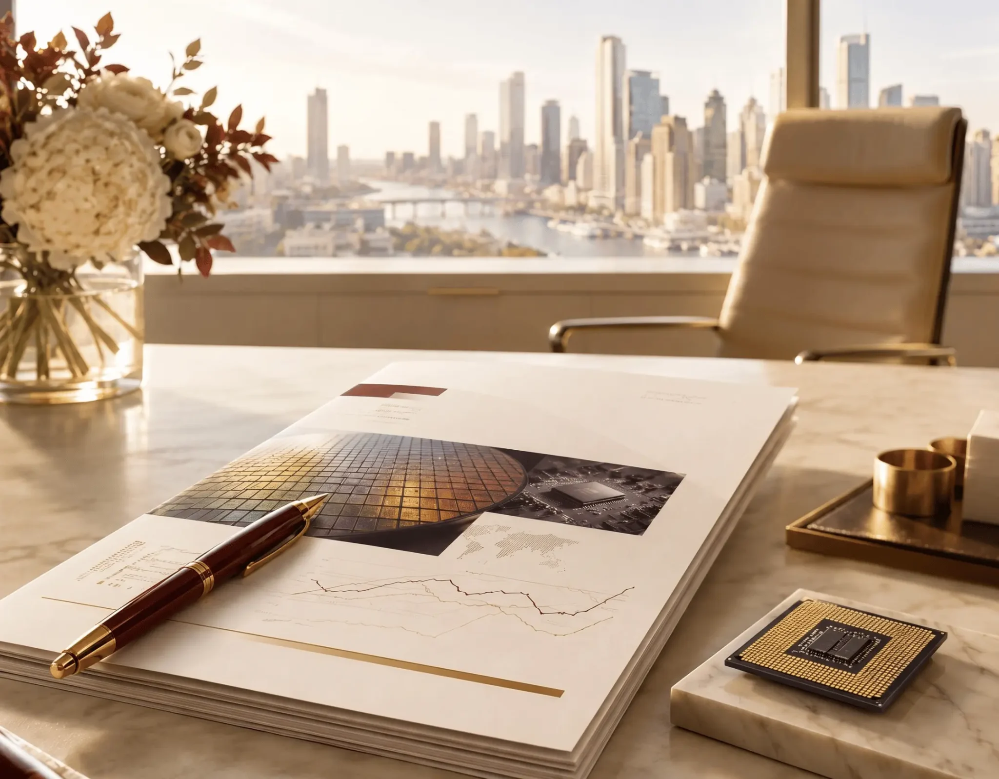 Investment report and market charts representing financial market developments in August 2025